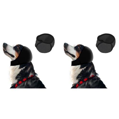 Qpets® Dog Ear Protectors Calming Ears Cover Muff with Adjustable Chin Strap Anxiety Relief Headwear Noise Reduction Protective for Eating Swimming Therapy L 2PCS Qpets® Dog Ear Protectors Calming Ears Cover Muff with Adjustable Chin Strap Anxiety Relief Headwear Noise Reduction Protective for Eating Swimming Therapy L 2PCS